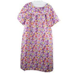 NOS Vintage 70s Floral Print MuuMuu Dress Large